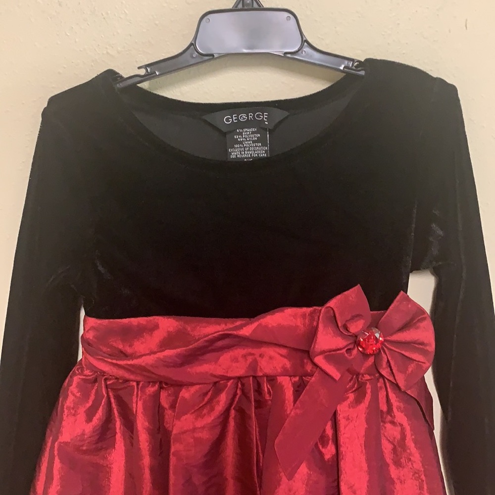 George Black and Red Kids Formal Dress
